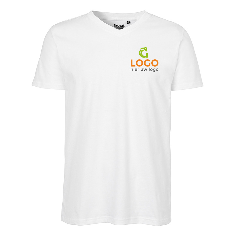 T-shirt V-hals heren Fairtrade